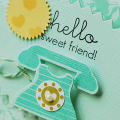 Hello Sweet Friend card - detail