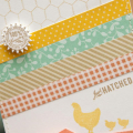 Supplies

Stamps: On the Farm, Background Basics: Farm & Barn
Ink: Fine Linen, Harvest Gold, Classic Kraft
Cardstock: White
Patterned Paper: Summer Sunrise, Aqua Mist, Melon Berry, Fine Linen...