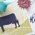 Supplies

Stamps: On the Farm
Ink: True Black, Simply Chartreuse, Harvest Gold
Cardstock: White, Kraft, Harvest Gold, Berry Sorbet
Patterned Paper: Crate Paper
Ribbon: Hawaiian Shores Twill...