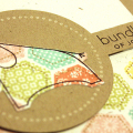 Quilted Elephant Baby Card - detail