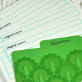 Quotes file cards