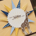 Supplies

Stamps: Hello Sunshine, It's A Jungle Out There
Ink: Dark Chocolate, Classic Kraft, Summer Sunrise
Cardstock: Dark Chocolate, Rustic White, Summer Sunrise, Spring Rain
Patterned...