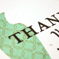 Thank You Flower Card - detail