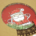 Santa Snow Globe Shaker Card - detail