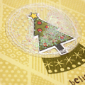 Glittering Snow Globe Card - detail