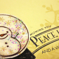 Peace, Love & Joy Snowman Globe Card - detail