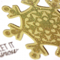 Glittering Let it Snow Card - detail