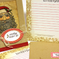 Letters to Santa & Holiday Santa Cracked Glass Card
