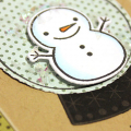 Calico Let it Snow Globe Card - detail