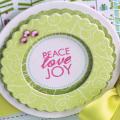 Peace, Love, Joy Wreath detail