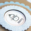 Merry Snowman Card & Tags - detail