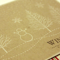 Snowy Winter Wishes Card - detail