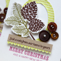 Supplies

Cardstock: White, Kraft
Patterned Paper: Limeade Ice Stripe
Stamps: Peaceful Pinecones
Ink: Autumn Rose, Dark Chocolate, Simply Chartreuse
Dies: Peaceful Pinecones, Happy Hydrangea...