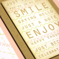 Stitched Smile & Enjoy Card - detail