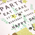 Happy Birthday Party Popper Card - detail