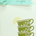 Supplies
All supplies Papertrey Ink unless otherwise noted.
Stamps: Two for Tea Additions;
Colors: Ripe Avocado, Aqua Mist, Lemon, Cream;
Other: Aqua button, machine stitching;

For more...