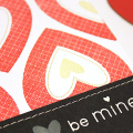 Be Mine Heart Note Card - detail