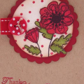 Oriental Poppy thank you card