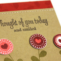 Happy Flower Thoughts Card - detail