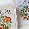 Folk Art birthday card set