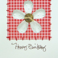 Supplies
All supplies Papertrey Ink unless otherwise noted.
Stamps: Handwritten Notes;
Ink/Card Stock: White, Dark Chocolate;
Other: Poppy Gingham pattern paper, Beautiful Blooms #3 die, wood...