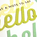 Hello Note Card - detail