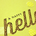 Rustic Happy Hello Card - detail