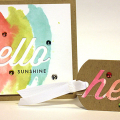 Watercolored Hello Card & Tag