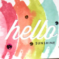 Watercolored Hello Card