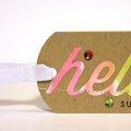 Watercolored Hello Tag