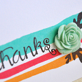 Thanks Watercolor Stripes Card Detail