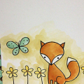 Watercolor Hello Foxy Card