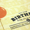 Birthday Balloons Card - detail