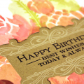 Watercolor Flowers Birthday Card - detail