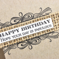 Burlap Birthday detail