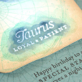 Taurus Birthday Card - detail