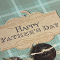 Plaid Happy Father's Day Card - detail