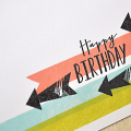 Happy Birthday with Arrows Card Detail
