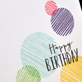 Sketched Birthday Circles Card Detail