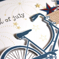 4th of July Bicycle Card - detail