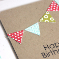 Birthday Bunting Card - detail