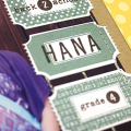 Hana's Back to School Scrapbook Page detail