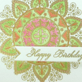 Supplies
Stamps: Mehndi Medallion, Birthday Basics (Papertrey Ink);
Card Stock: Julieâ€™s Smooth Bristol â€“ Essentials by Ellen(Ellen Hutson);
Ink: Versamark (Tsukineko); Cajun Craze, Primrose...