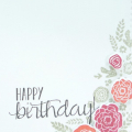 Supplies
Stamps: Mini Blooms, Bigger Blooms (PTI);
Ink/Card Stock: White (PTI); Sahara Sand, Primrose Petals, Calypso Coral (SU);
Other: Herringbone impression plate (PTI); Stitched Rectangle...
