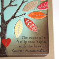 Stitched Love Tree Card - detail