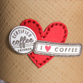 I Heart Coffee Cozy - detail