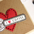I Heart Coffee Gift Card Holder - detail