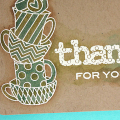 Thank You For You Coffee Cups Card - detail
