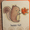 Happy Fall Squirrel Card