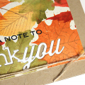 Autumn Note of Thanks Card - detail